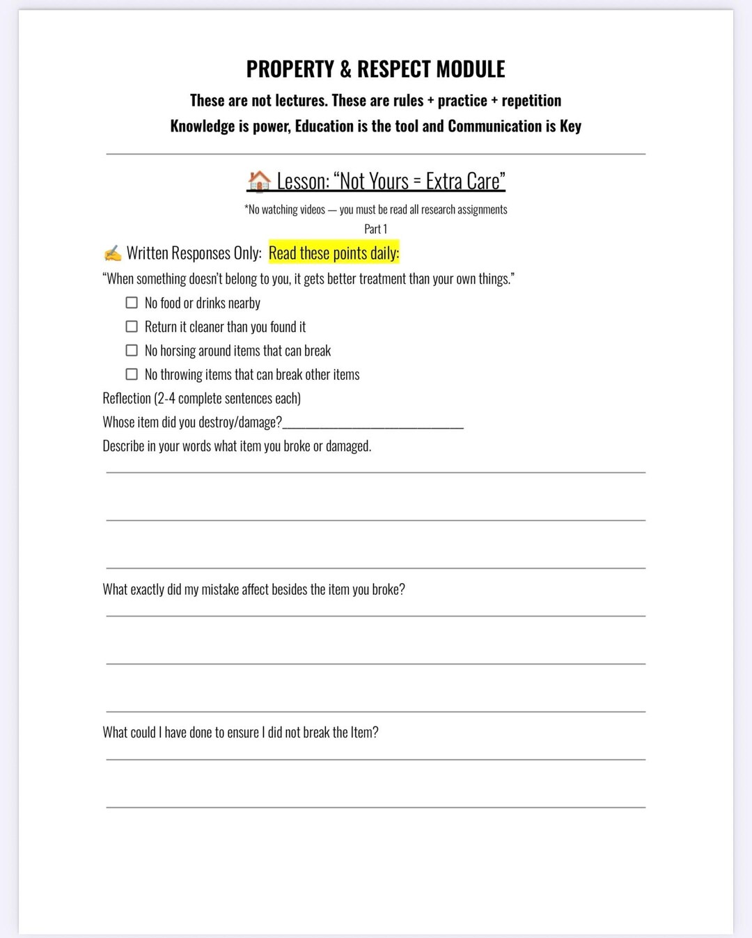 PROPERTY & RESPECT MODULE - Etsy