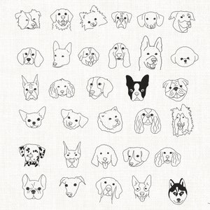87 Dog Face Breed Embroidery Design,Dog Face Embroidery Machine,Digital embroidery machine design