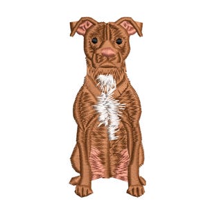 Pitbull Dog Embroidery Design (Digital File)