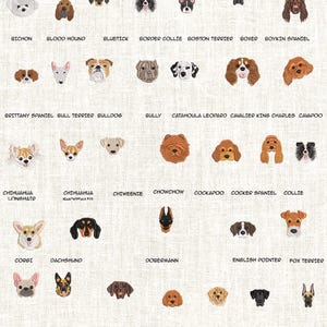 Custom Dog Breed Face Embroidery Design (Digital Download)