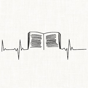 EKG Line Book Stickmaschine Design