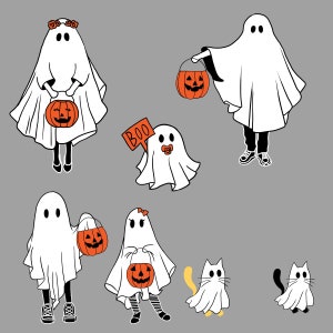 Family Halloween Ghost Png,Svg, Ghost Family, Spooky Season,Sister Ghost,Brother Ghost,Baby Ghost,Dad Ghost,Mom Ghost