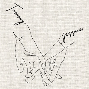Embroidery Couple Hands,Couple,love,Embroidery Design, Valentine Gift