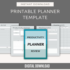 Productivity Planner Printable, Ultimate Life Journal Binder, Daily Productivity Pdf, Digital Planner for Adults, Goal Organizer.