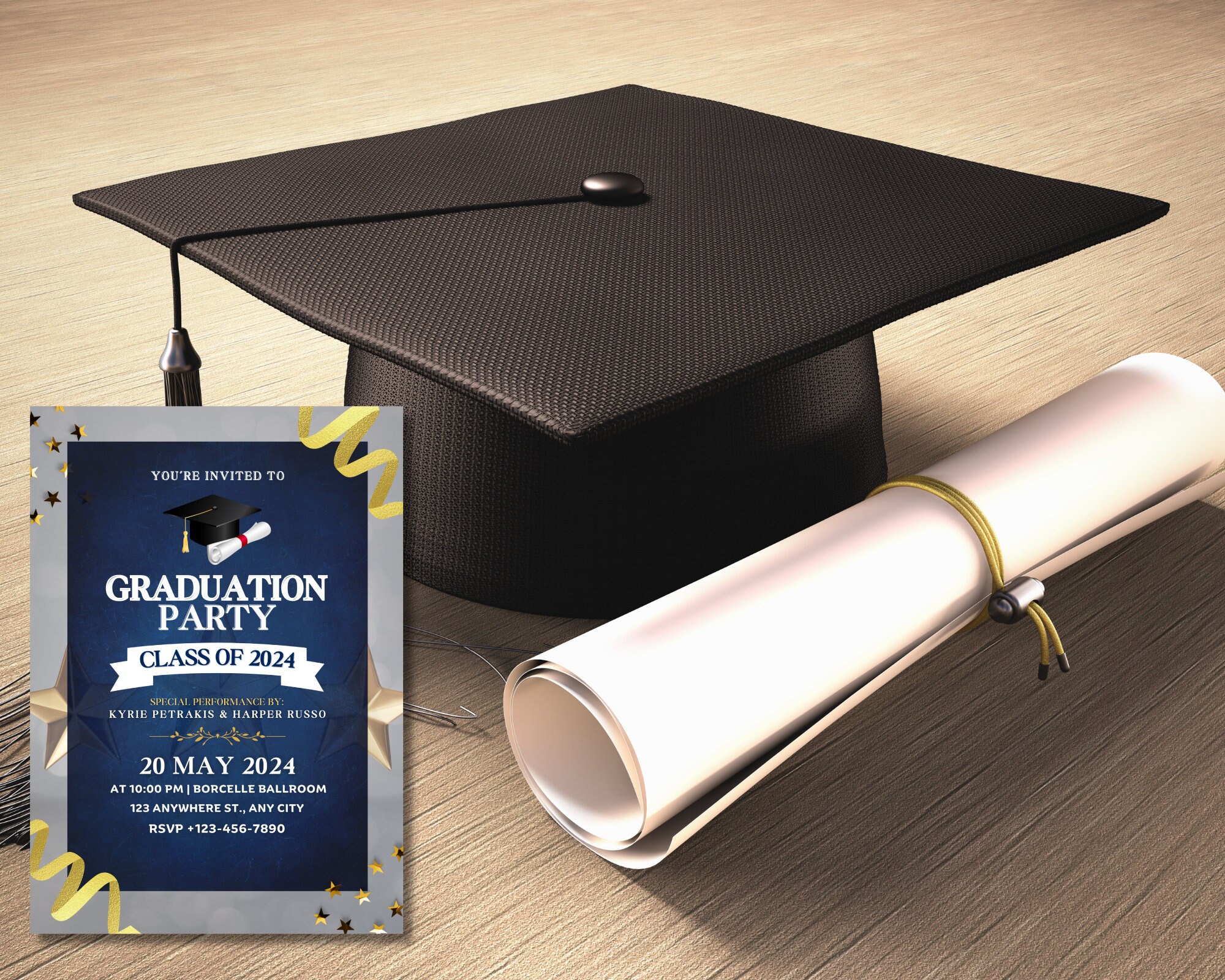 Graduation Party Invitation Template Editable Graduation Announcement Graduation Party Invitation Template Editable Graduation Announcement