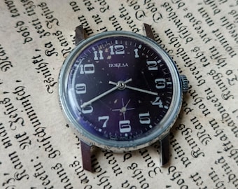 Pobeda Zim 2609 movement , good collectable condition , purple rare USSR dial , Runs