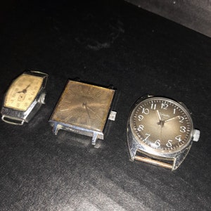 Lot of 3 rare USSR, Soviet Union vintage wristwatches. Not working condition , for spare part  or repair Only. Raket,Zvezda,Vostok