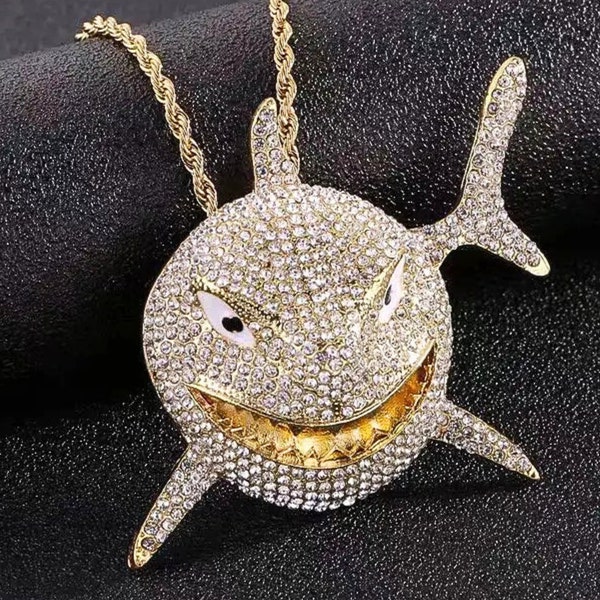 Iced Out Chain Shark - Etsy