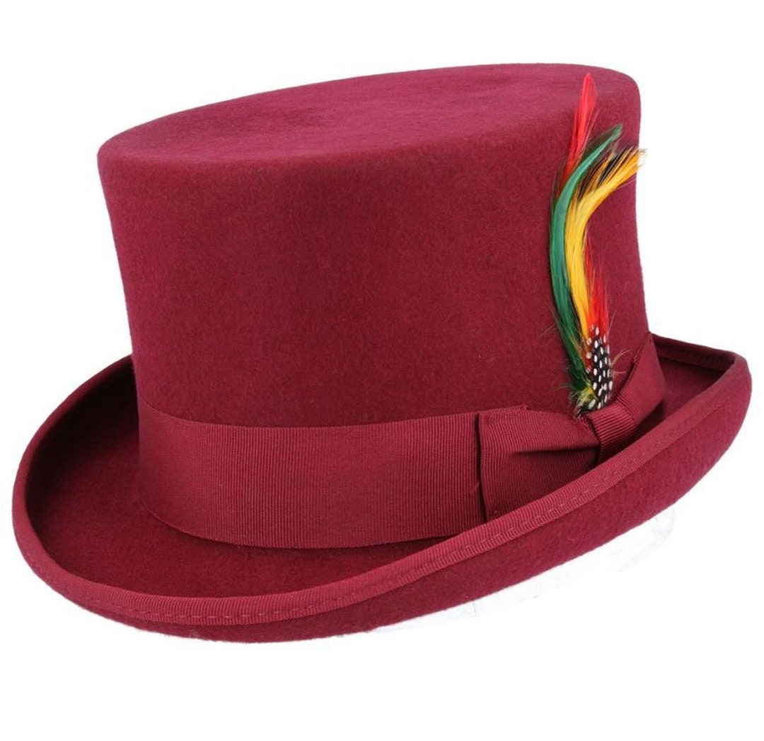 FORMAL HAT Wool Felt Victorian Top Hat Wedding Hat Traditional Etsy