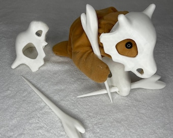 Cubone Schädel und Knochen 1:1 3D Gedruckt