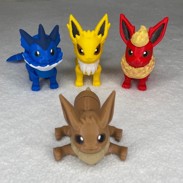 EEVEE + EEVEELOUTION fidget toys - flexi Pokémon figures