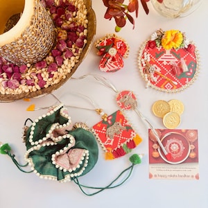Bhaiya Bhabhi rakhi Set, Rakhi for brother and bhabhi, rakhi hamper, rakhi Gift set with Roli Chawal, Chocolates, Rakhi Gifts for Brother