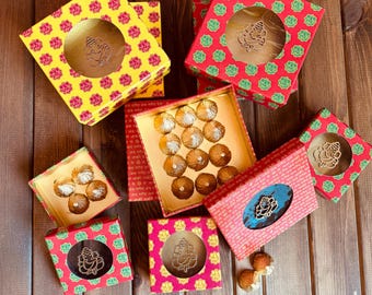 Mithai boxes, Indian sweet box for Ganapati favor, indian gift box sweet boxes empty, indian mithai boxes, mithai box empty, laddoo boxes