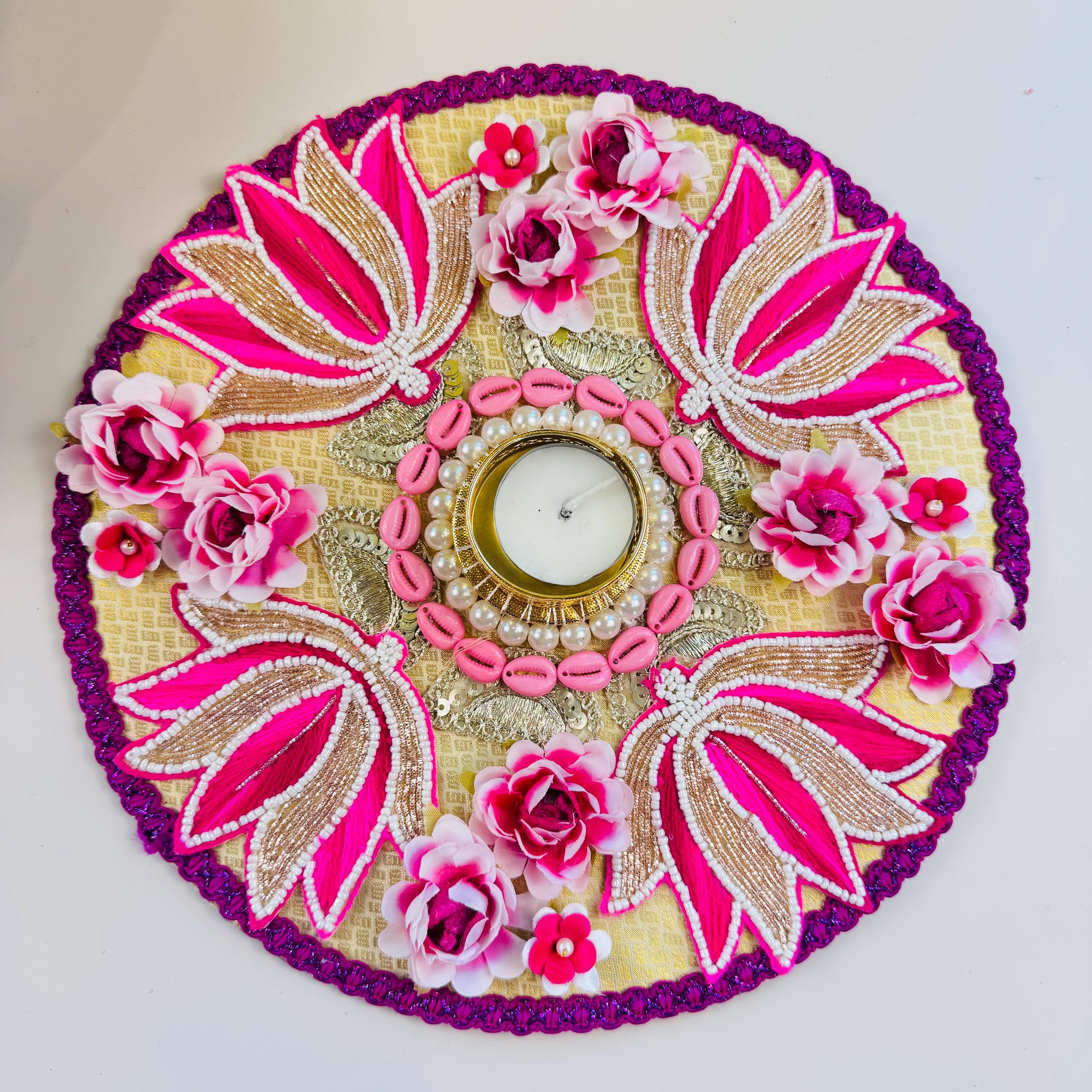 Trending Rangoli Mat Rangoli Mat, Flower Rangoli for Diwali, Rangoli Decoration, Floor ...