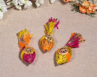 Laghu nariyal, Sriphal, sreephal, decorative nariyal, decorated cocunut, Shagun favors, Mini Coconut, Pooja Favors, pooja Return gifts