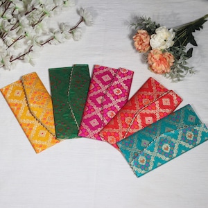 Shagun Envelopes, Cash Envelopes, Fabric envelopes, Shaadi Envelopes, money envelope, indian wedding envelopes, gotta Indian Envelopes
