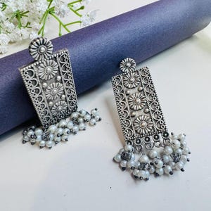 Oxidized Jhumki, indian earring, German Silver Earring, Oxidised Silver Earring, Tribal Earring, Boho Earring, jhumka earring, Indian Jhumki