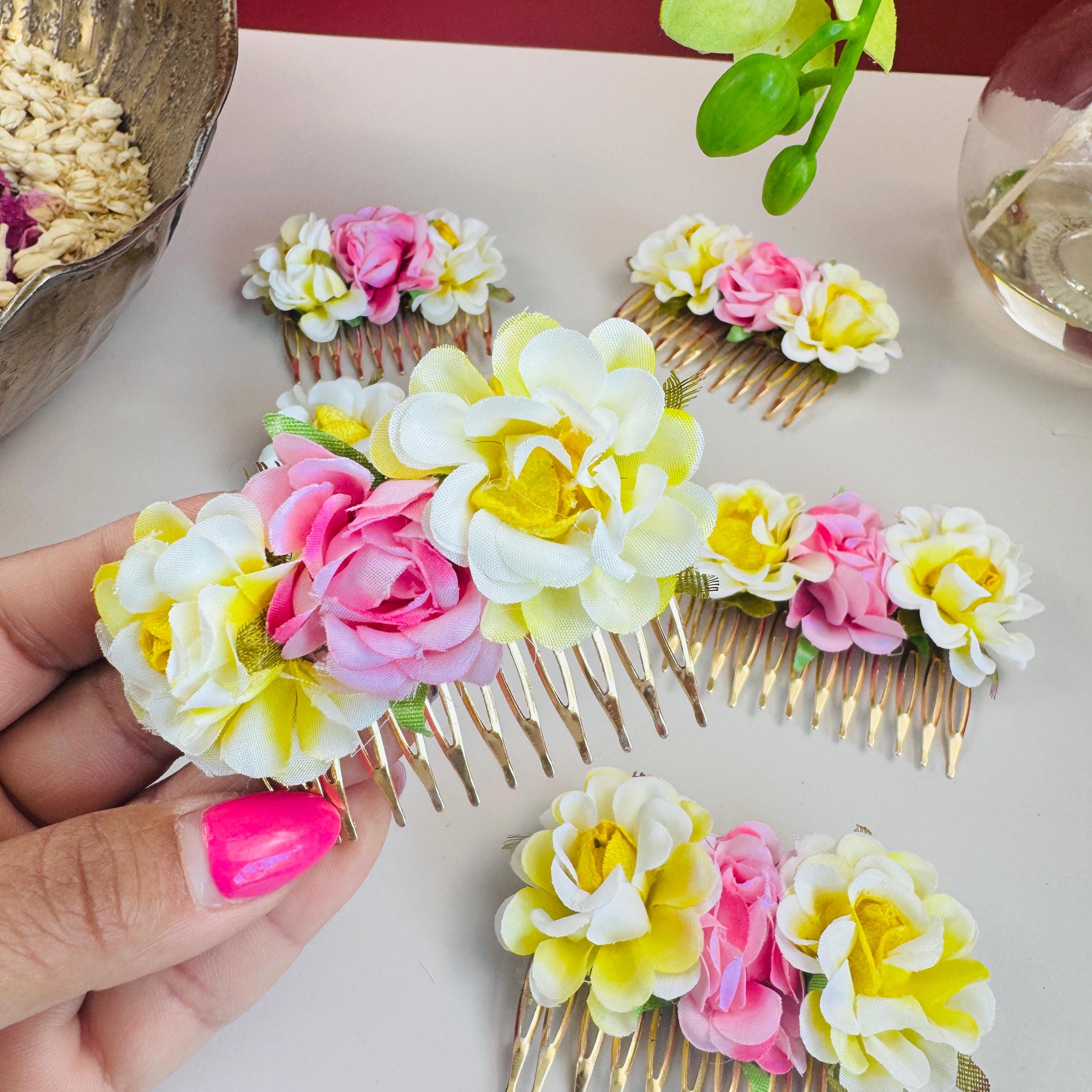 Mehendi Comb Hair Comb, Haldi Favor for Guests, Indian Handmade Jewelry, Wedding ...