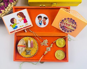 Bhaiya Bhabhi rakhi Set, Rakhi for brother and bhabhi, rakhi hamper, rakhi Gift set with Roli Chawal, Rakhi Gifts for Brother, Sister Rakhi