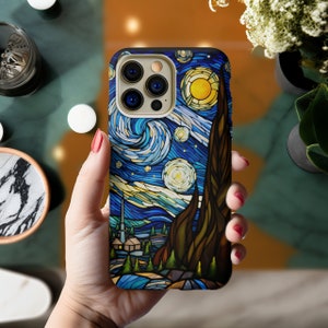 Sternennacht iPhone 15 Stained Glass Design Handyhülle, iPhone 15 Pro Max, iPhone 14+, Luxus Handyhülle, Geschenk für sie, beste Freundin Geschenk