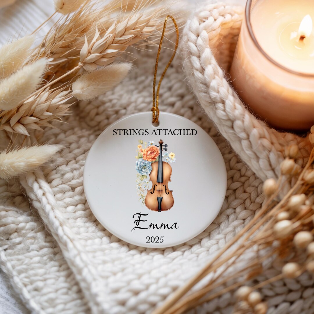 String Instruments Christmas Violin Player Christmas Ornament, Personalized Music Gift, Cute String ...