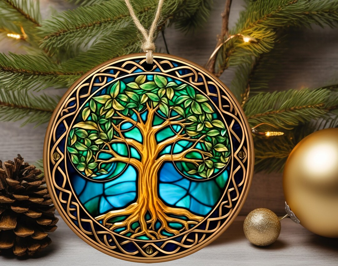 Stained Glass Tree of Life Ornament, Gift for Tree, Holiday Decor ...