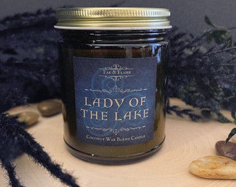 Lady of the Lake | Arthurian Inspired Wooden Wick Candle
