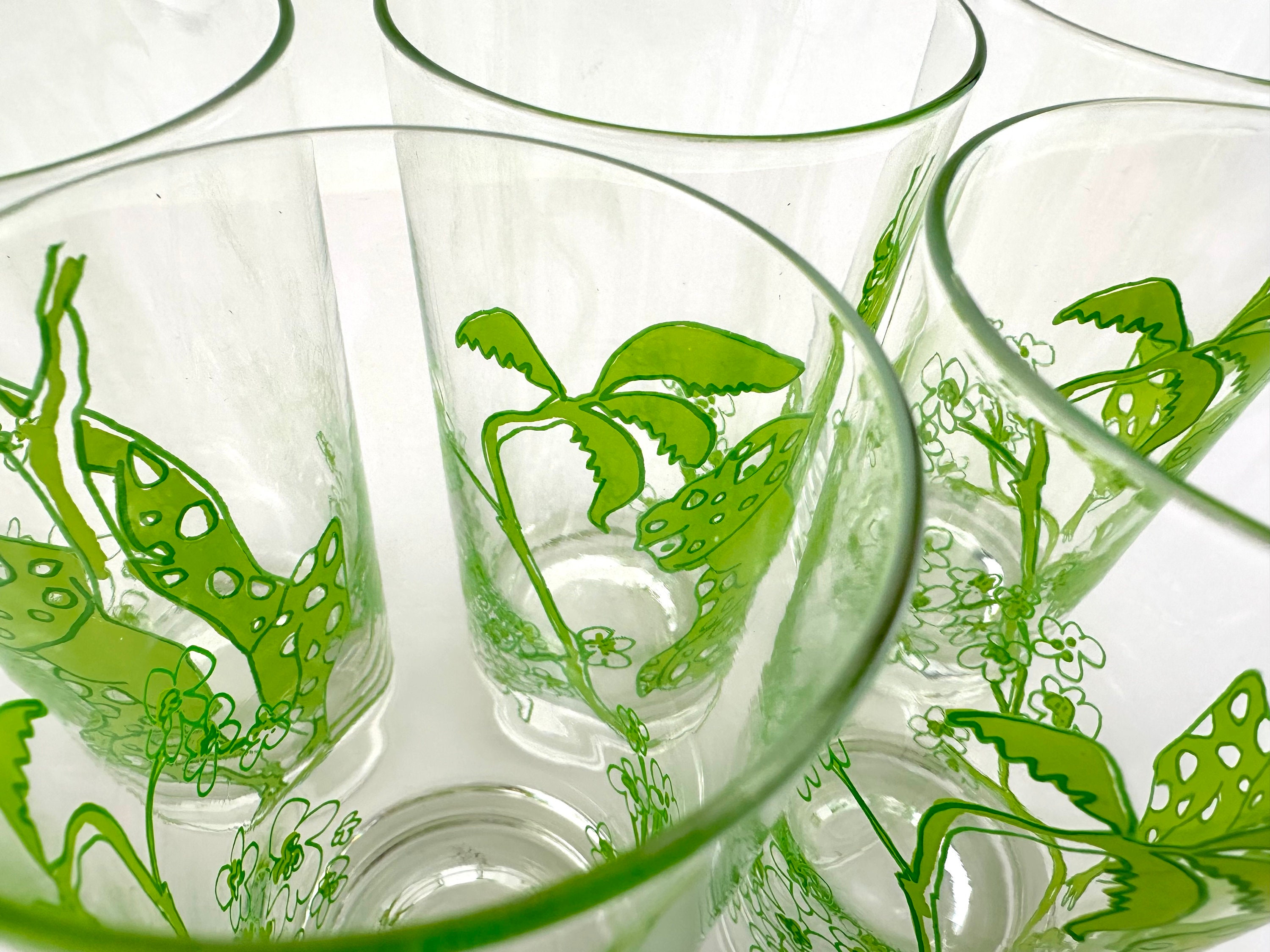 EOTECH Thermochromic Mug 緑色 Vintage 1960's MCM Retro Electric Green Frog Tumblers, Set