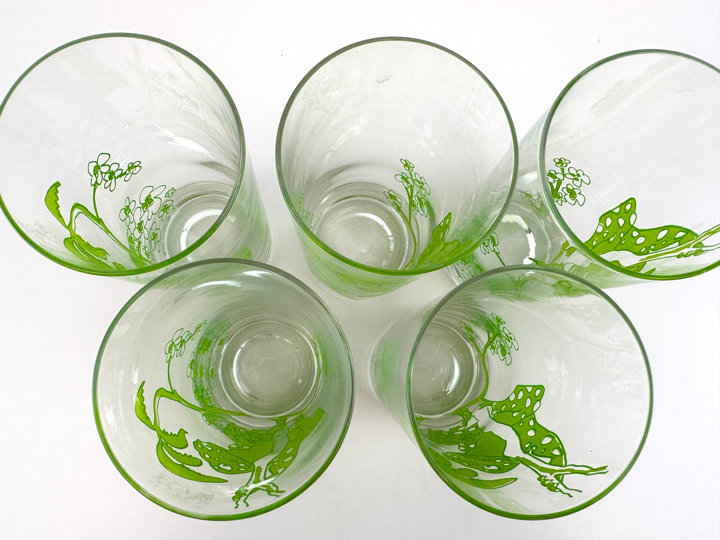 EOTECH Thermochromic Mug 緑色 Vintage 1960's MCM Retro Electric Green Frog Tumblers, Set