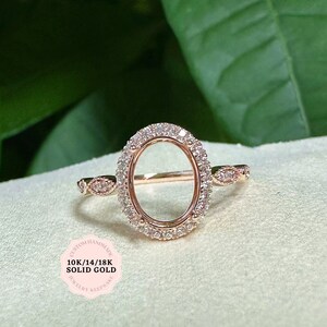 Oval ring settings sales without stones