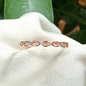 Solid Gold Breastmilk Marquise Ring Setting Stackable Band Keepsake Jewelry DIY Breastmilk Jewelry Stacker ring for ashes, hair Gift for her