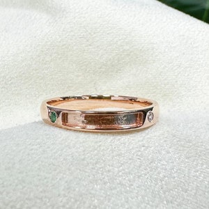 Solid Gold Breastmilk Ring Setting |  10k 14k 18k Channel Ring | Personalized Birthstone Jewelry  | Ash, Hair, Fur Resin Keepsake Jewelry