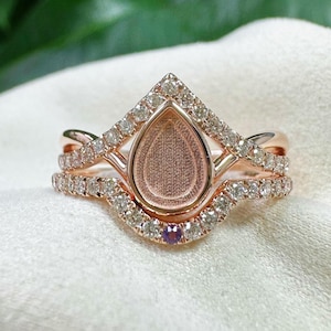 925 Silver Teardrop Infinity Breastmilk Ring set, DIY Resin Ash cremation keepsake Jewelry, Customizable Birthstone Ring, Eternity Band Set