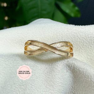 10k/14k/18k Solid Gold Breastmilk Ring Criss Cross Bezel Setting, Infinity Breastmilk Jewelry DIY, Supply for Resin & Ash Work, Gift for Her