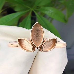925 Sterling Silver Breast Milk Ring Resin, Hair Fur Marquise Ring Settings White Gold, Rose Gold, Gold Plated Stackable Ring Bezel Supply