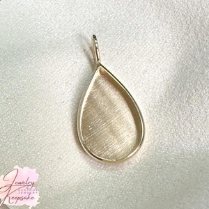 925 Silver BreastMilk Pendant Settings, Bezel Teardrop Pendant Setting, Teardrop Necklace, DIY Memory keepsake Supply Resin Ash Hair
