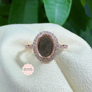Gold Breastmilk Ring Setting Stackable Oval bezel Band DIY ring bezel Cremation jewelry Gold Resin Oval Ring Gift for wife/new mom/birthday