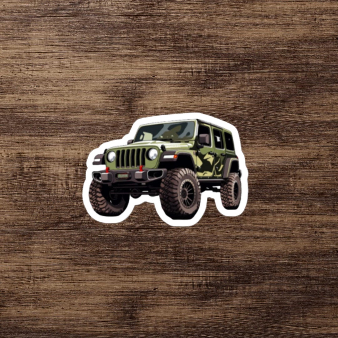 Jeep Wrangler Iconic Jeep Wrangler Sticker Green Water Etsy