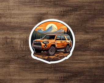 4Runner Sunset | Toyota 4Runner Sticker | Water bottle | Notebook Sticker | Laptop Sticker | Water Resistant | Nature Scene