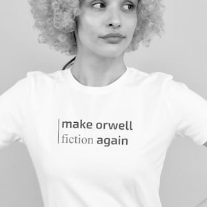 MAKE ORWELL Fiction Again - Unisex Heavy Cotton Tee