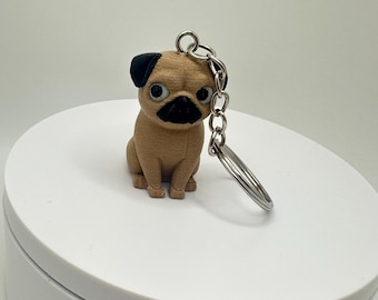 Custom 3D Printed Dog Keychain: Personalized Pet Fidget Toy
