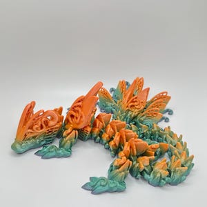 3D Printed Butterfly Dragon - Custom Articulated Fidget Toy - Multicolor or Single Color - Fantasy Gift, Desk Toy, Sensory Fidget