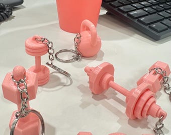Custom 3D Printed Gym Weights: Fitness Keychain & Decor