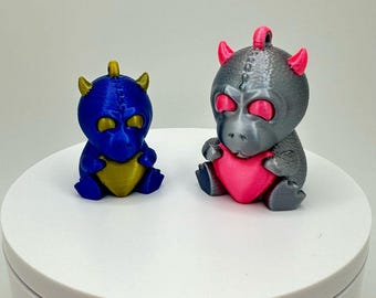 3D Printed Baby Dragon Keychain: Personalized Fidget Toy
