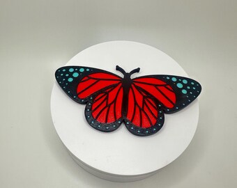 Custom 3D Printed Magnetic Butterfly: Fridge Magnet, Customizable Colors & Sizes