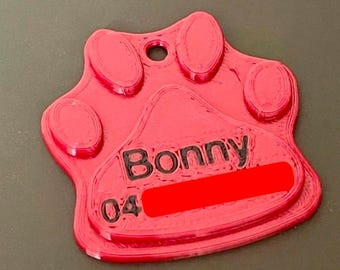 Etiqueta para mascotas impresa en 3D personalizada: identificación personalizada para perros y gatos