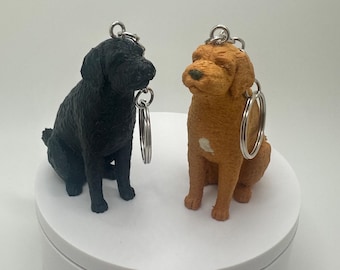 Custom 3D Printed Dog Keychain: Articulated Fidget Toy, Pet Breed Design