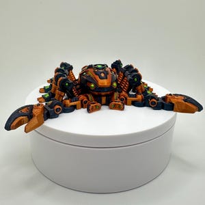 3D Printed Mechanical Articulated Scorpion | Fully Customizable Multi-Color Model | Made to Order | Poseable Sci-Fi Creature Design
