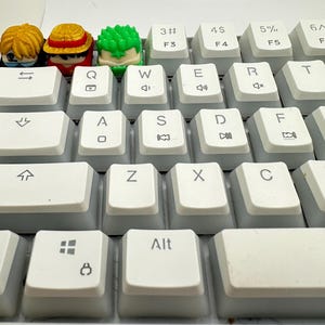 Custom 3D Printed Anime Keycaps | One Piece, Attack on Titan, Any Anime and More | Cherry MX Switch | Made to Order | Custom key Replacement