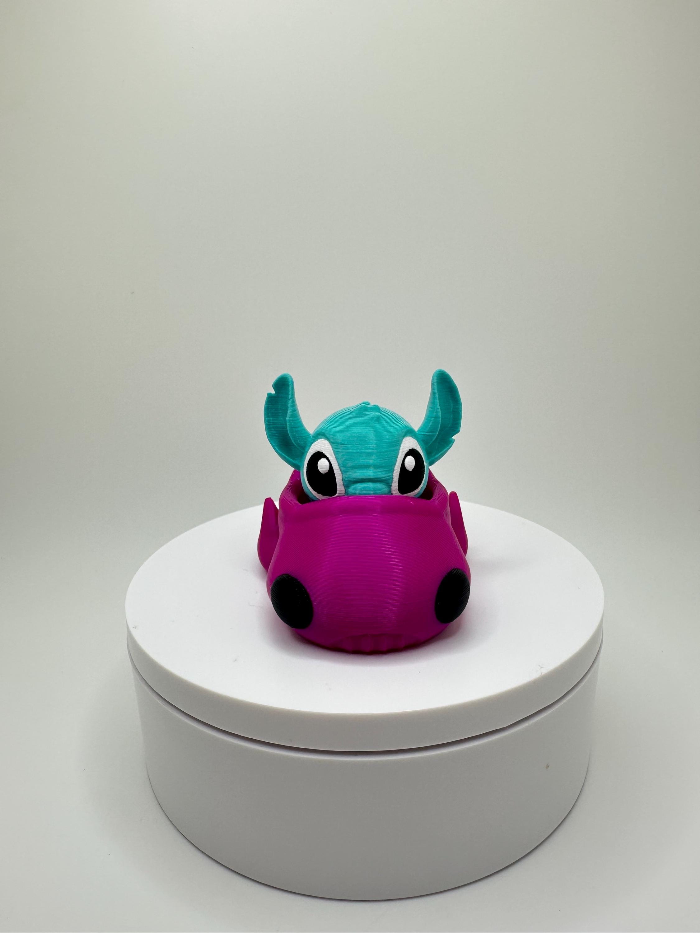 3D Printed Stitch Car Clicker – Custom Made to Order • Cute Dashboard Buddy • Stress Relief Fidget • Personalized Colors & Design, Keychain